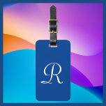 CHOOSE YOUR COLOR Blue Monogram Bag Luggage Tag<br><div class="desc">CHOOSE YOUR COLOR Monogrammed Luggage Tag -  You be the designer!!! This modern Luggage Tag is your colour with white text. Default is blue. Simple,  elegant,  and chic! Easy to personalise,  or delete example monogram. All Rights Reserved © 2019 Alan & Marcia Socolik.</div>
