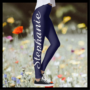 CHOOSE YOUR COLOR Custom Yoga Leggings with Name