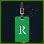 CHOOSE YOUR COLOR  or Green Monogram Bag Luggage Tag<br><div class="desc">CHOOSE YOUR COLOR Monogram Minimalist Luggage Bag Tag - You be the designer!!! This modern Luggage Tag in a classic font is your colour with white text. Default is green. Simple,  elegant,  and chic! Easy to personalise,  or delete example text. All Rights Reserved © 2024 Alan & Marcia Socolik.</div>