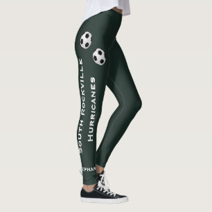CHOOSE YOUR COLOR Soccer Team Leggings with Name