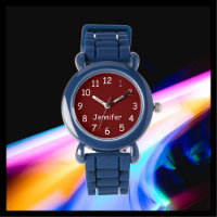 CHOOSE YOUR COLORS, Your Name, Kids Blue Wrist
