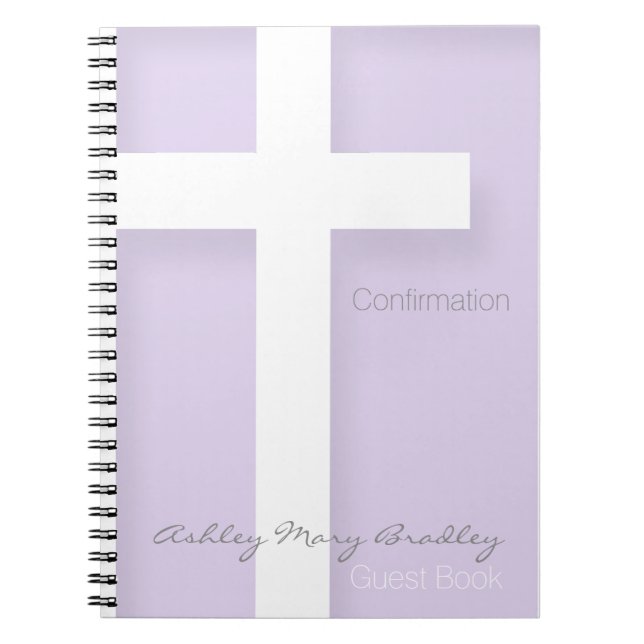 Choose your colour 1 Modern Confirmation Guest Boo Notebook (Front)