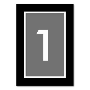 Choose-Your-Colour All-Occasion Table Number Card