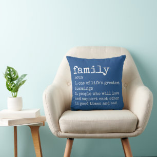 Choose Your Colour Blue Definition Family Pillow