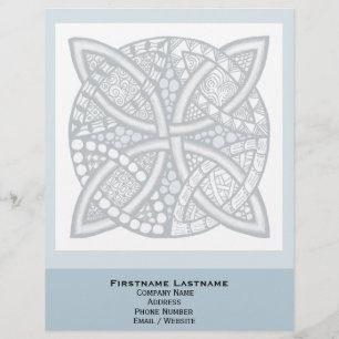 Choose Your Colour Celtic Knot Decorative Pattern Letterhead Template