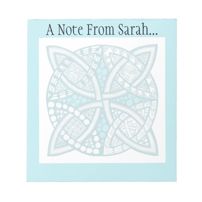 Choose Your Colour Celtic Knot Decorative Pattern Notepad (Front)