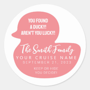  Choose Your Colour Cruise Duck Classic Round Sticker