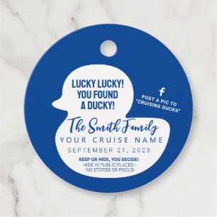 Choose Your Colour Cruise Duck Favour Tags