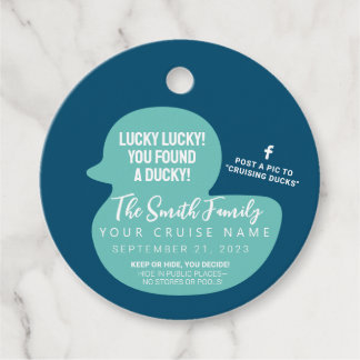 Choose Your Colour Cruise Duck Favour Tags