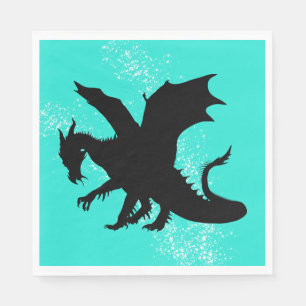Choose your Colour Dragon Silhouette Napkin
