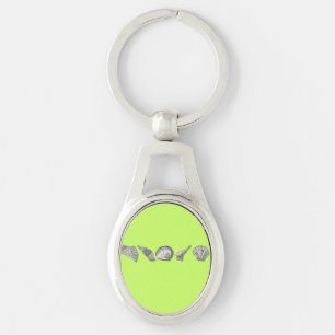 Choose Your Colour Seashell Art Key Ring