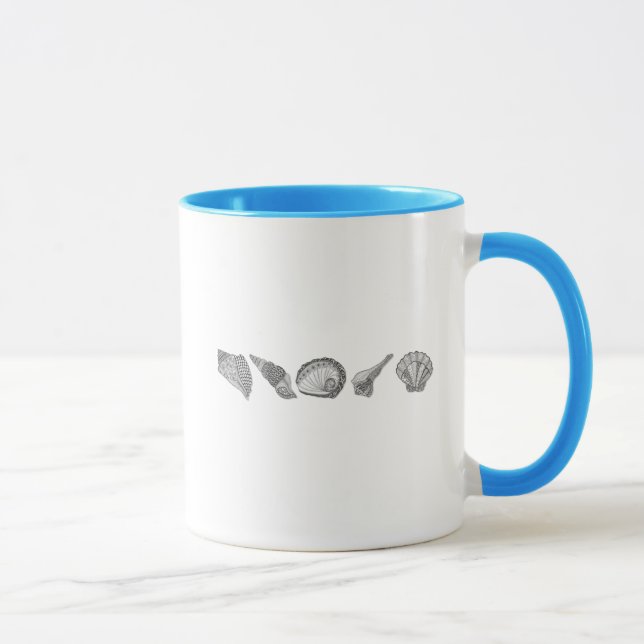 Choose Your Colour Seashell Art Mug (Right)