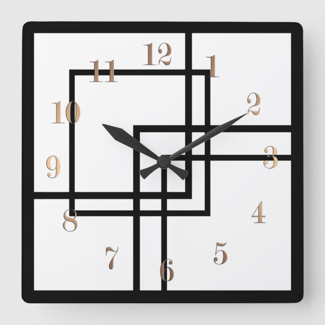 Choose your colour square wall clock (Front)