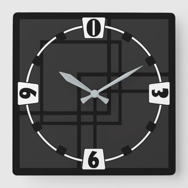 Choose your colour square wall clock (Front)