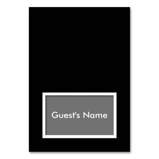 Choose-Your-Colour Tented Name Place Card (Front)