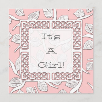 Choose Your Colour Woven Border Baby Announcement