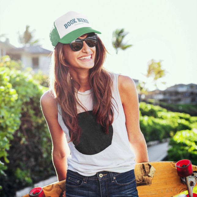 Choose Your Colours Book Nerd Trucker Hat (Customize the design colors to match your style.)