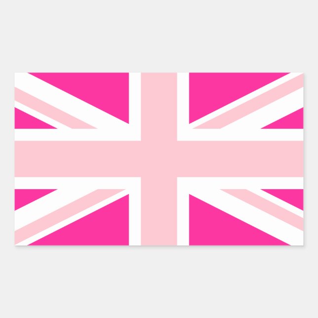 Choose Your Colours Union Jack Rectangular Sticker (Front)