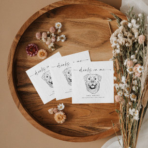 CHOOSE YOUR DOG Wedding Dog Drinks On Me Napkin