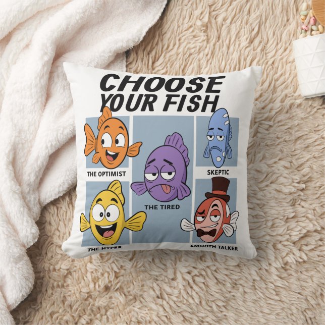 Choose Your Fish Funny Fish Cushion (Blanket)