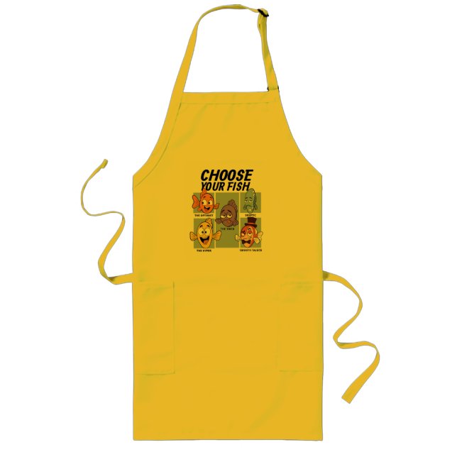 Choose Your Fish Funny Fish Long Apron (Front)