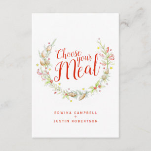 Choose your meal Christmas meal choice cards
