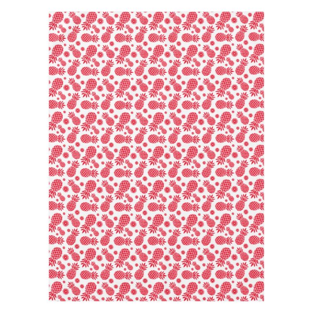 Choose your own background colour white pineapples tablecloth (Front)