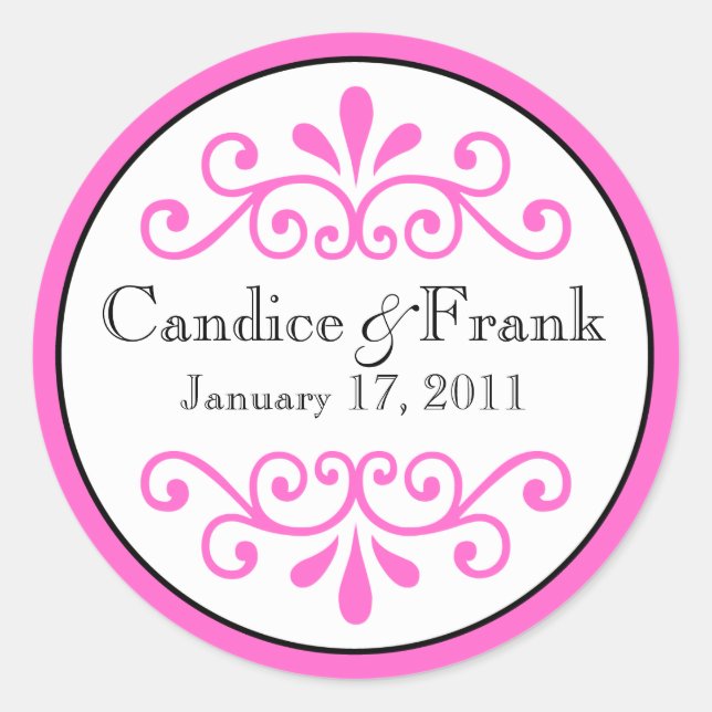 Choose your own colour Customisable Monogram Label (Front)