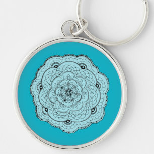 Choose Your Own Colour Lacy Crochet Doily Flower Key Ring