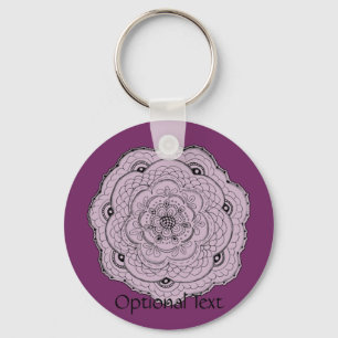 Choose Your Own Colour Lacy Crochet Doily Flower Key Ring