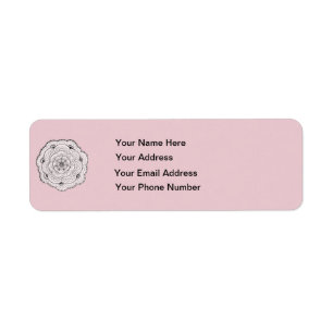 Choose Your Own Colour Lacy Crochet Doily Flower Return Address Label