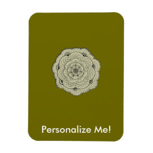 Choose Your Own Colour Lacy Crochet Look Flower Magnet