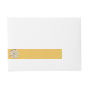Choose Your Own Colour Lacy Crochet Look Flower Wraparound Address Label