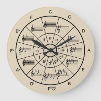 Choose your own colour musicians large clock