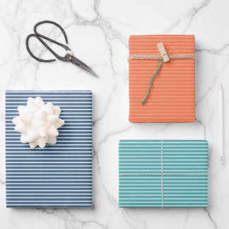 Choose Your Own Colour Simply Stripes Wrapping Paper Sheet
