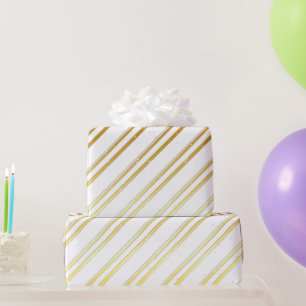 Choose Your Own Colour with Gold Stripes Wrapping Paper