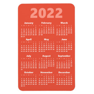 Choose your own colours 2022 Calendar Magnet