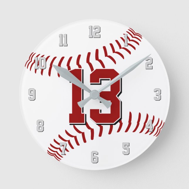 choose your own colours baseball round clock (Front)