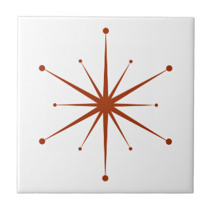 Choose Your Own Colours Retro Atomic Starburst Ceramic Tile