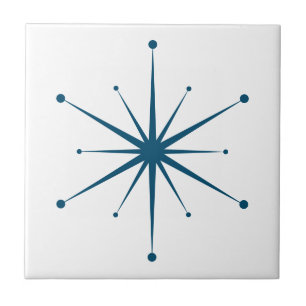 Choose Your Own Colours Retro Atomic Starburst Ceramic Tile