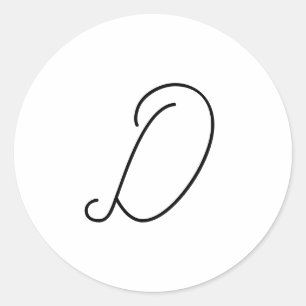 Choose Your Own Letter   Font Style: Alexandria  Classic Round Sticker
