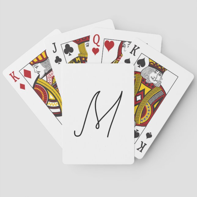 Choose Your Own Letter | Font Style: Alexandria  Playing Cards (Back)