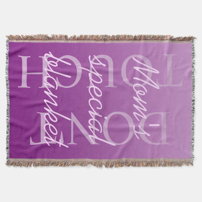 Choose your own text, image & background colour throw blanket (Front)