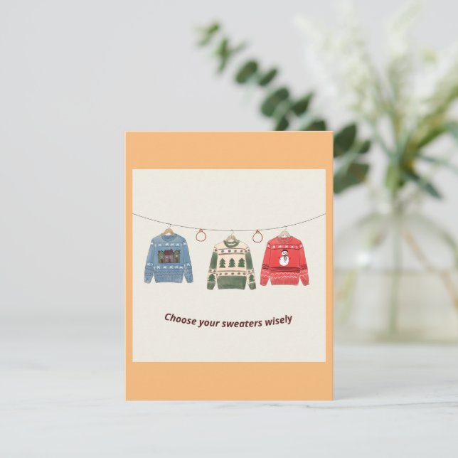 Choose your sweaters wisely holiday card (Standing Front)