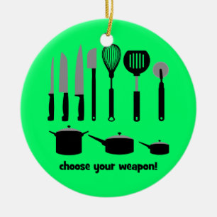 choose your weapon ceramic tree decoration