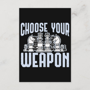 Choose Your Weapon Chess Pieces Gift Enclosure Card
