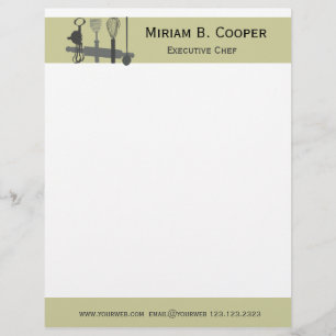 Choose Your Weapon Executive Chef Professional Customised Letterhead