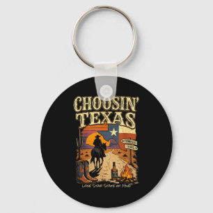 Choosin texas lone star state of mind cowboy key ring