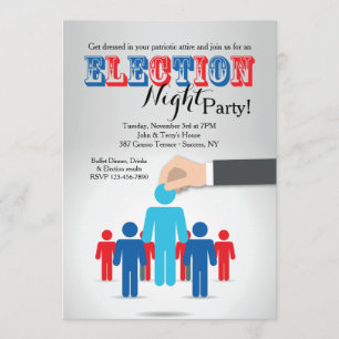 Choosing A Candidate Election Party Invitation