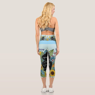 Choosing Me, Embracing Me, Letting My Energy Bloom Capri Leggings